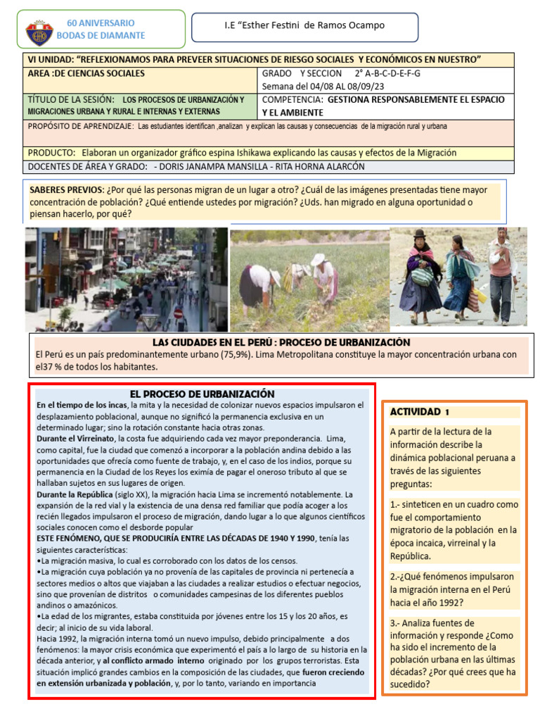 Migración Rural-Urbana en Perú: Causas y Efectos | PDF
