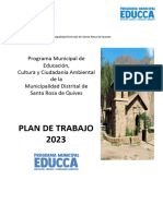 Modelo de Plan de Trabajo 2023 para Todas Las Municipalidades