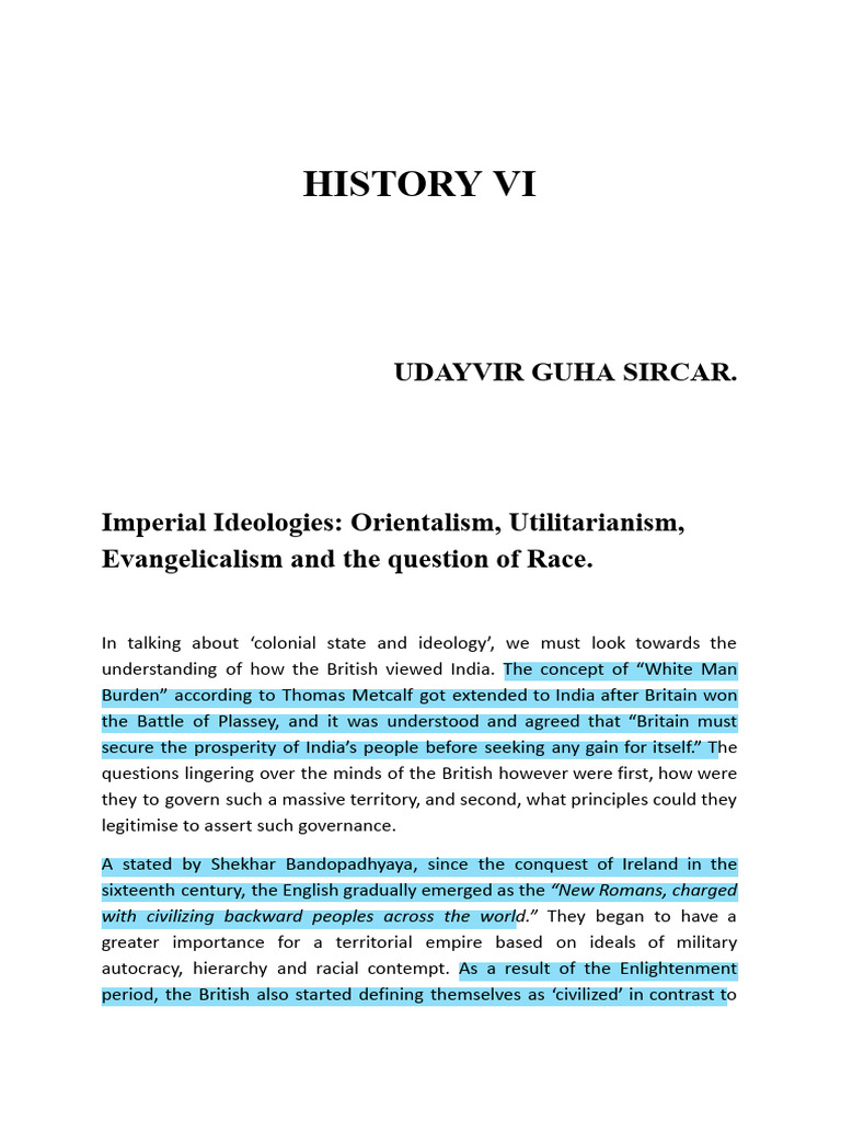 Colonial Ideologies | PDF | History