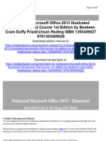 Enhanced Microsoft Office 2013 Illustrated Introductory First Course 1st Edition Beskeen Solutions Manual 1