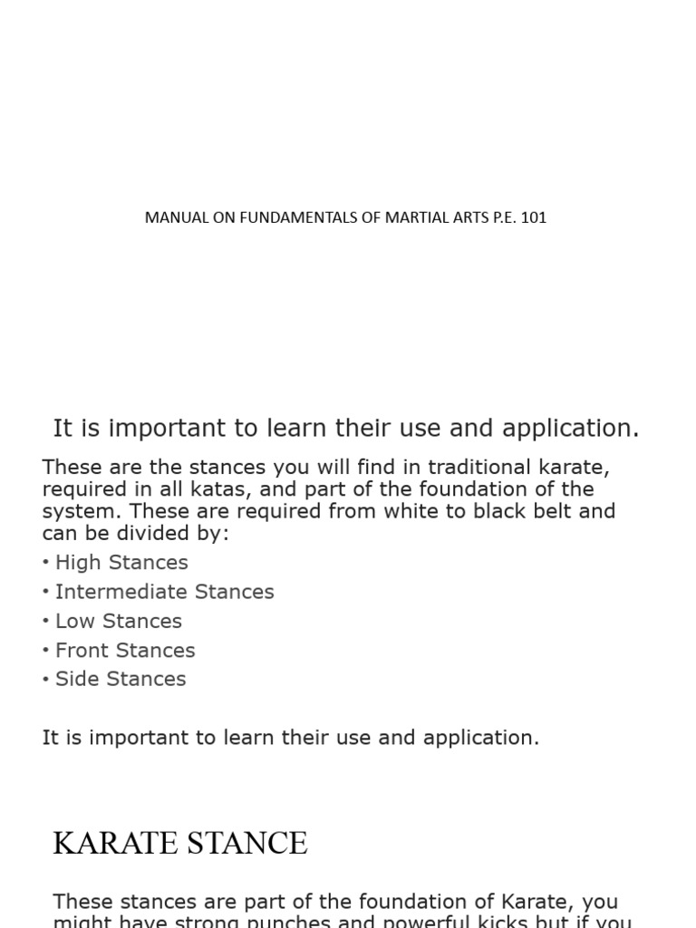 Karate Stances Pdf