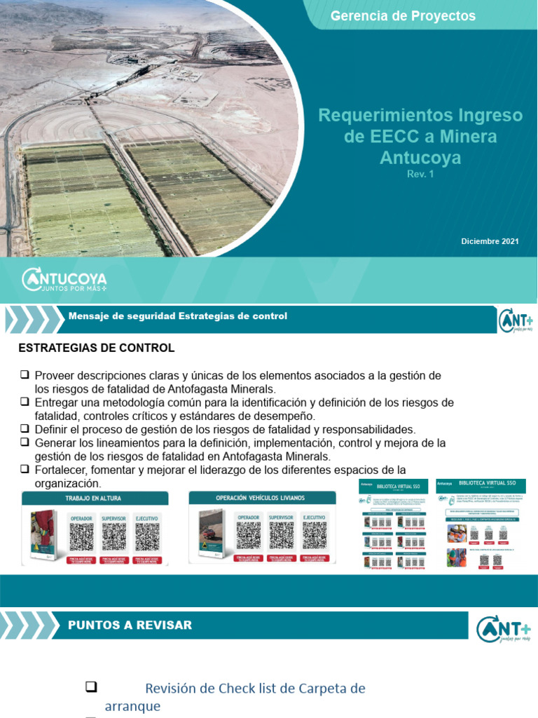 Ingreso de EECC en Minera Antucoya | PDF