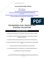 Entrepreneurship 9th Edition Hisrich Solutions Manual 1