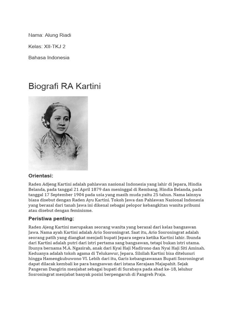 Biografi RA Kartini | PDF