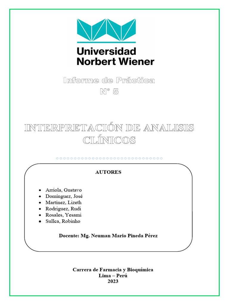 Informe de Practica N°5 Con Procedimiento | PDF