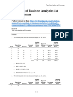 Essentials of Business Analytics 1st Edition Camm Solutions Manual 1