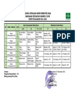 Jadwal Penilaian Akhir Semester