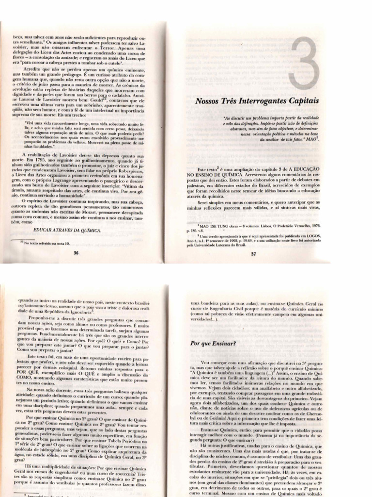 Nossos Três Interrogantes Capitais | PDF