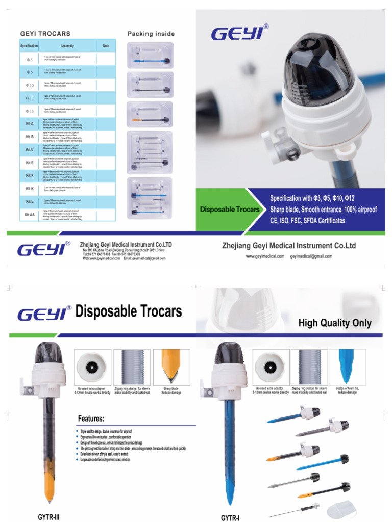 Catalogue-Geyi Disposable Instrument | PDF