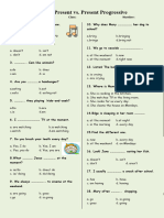 Simple Present Tense Vs Present Continous Tense Tests - 93953