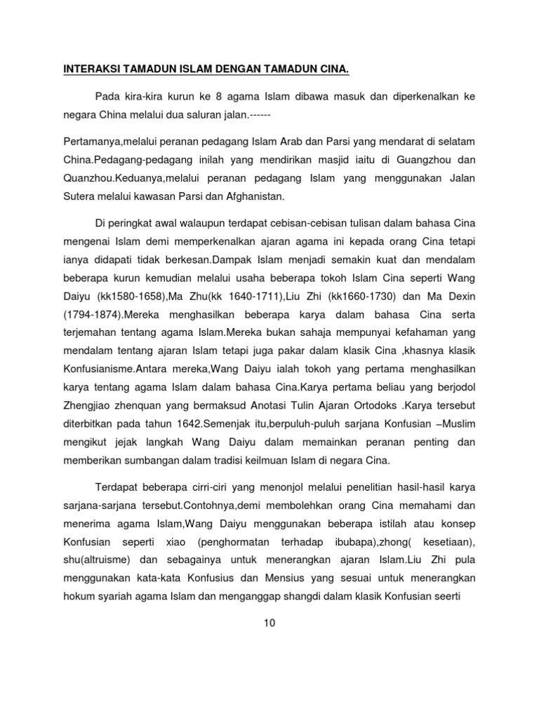 Interaksi Tamadun Islam Dan Cina - TITAS  PDF