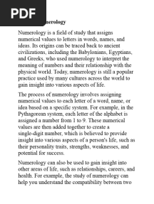 Numerology E - Book