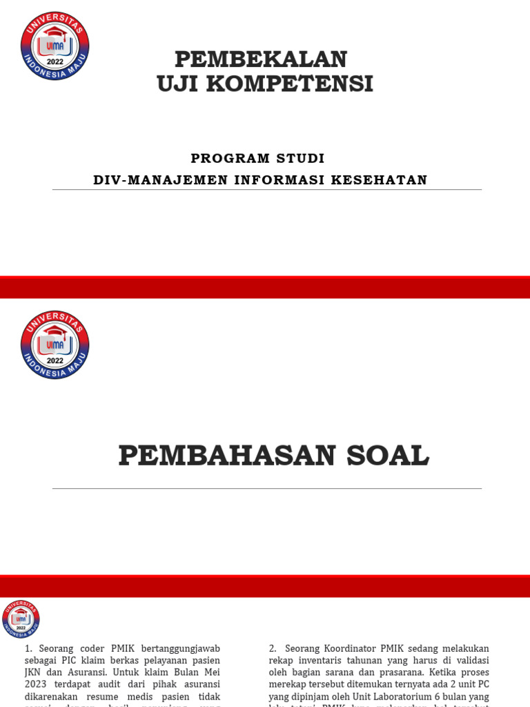 Pembekalan Uji Kompetensi PMIK | PDF | Pengelolaan Keuangan & Uang ...