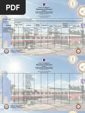SPED PROGRAM IMPLEMENTATION PLAN