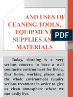 1. TYPES AND USES OF CEANING TOOLS, EQUIPMENT