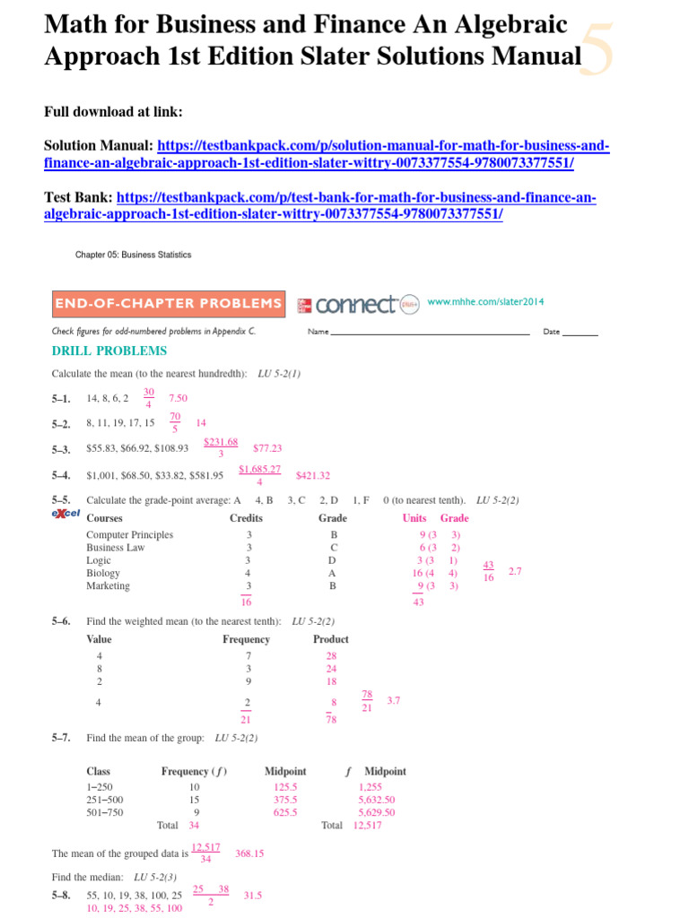 Business Math Solutions Guide | PDF