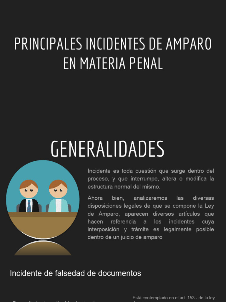 Principales Incidentes de Amparo en Materia Penal PDF | PDF | Sentencia
