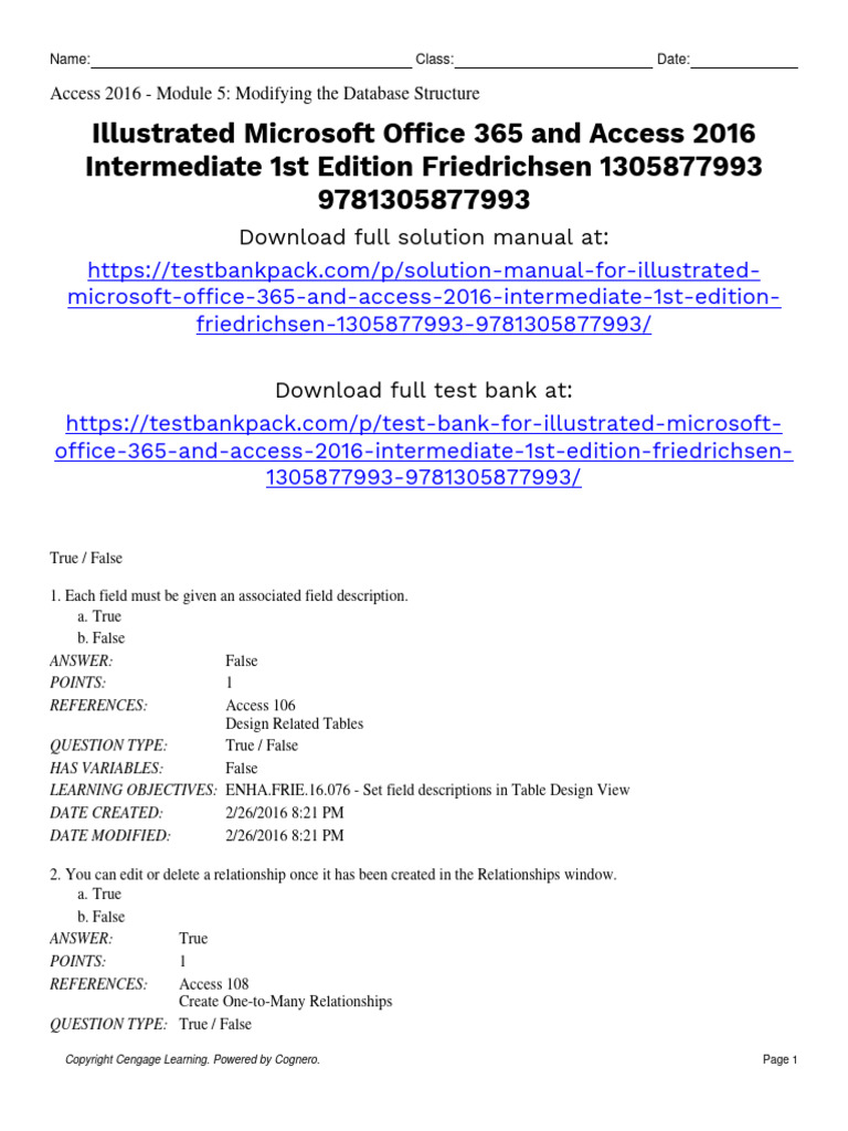 Illustrated Microsoft Office 365 and Access 2016 Intermediate 1st ...