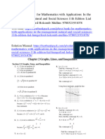 Mathematics With Applications in The Management Natural and Social Sciences 11th Edition Lial Hungerford Holcomb Mullins 9780321931078 Solution Manual