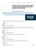 Illustrated Microsoft Office 365 and Word 2016 For Medical Professionals Loose Leaf Version 1st Edition Duffy Test Bank 1