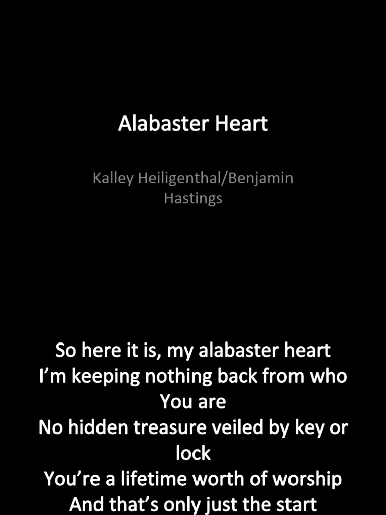 Alabaster Heart LYRICS PDF