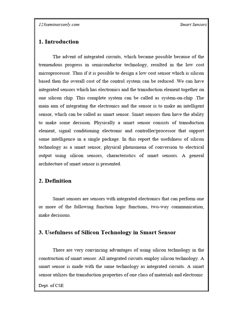 Smart Sensor PDF Analog To Digital Converter Sensor