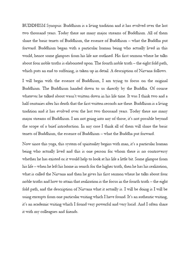 Summary of Buddhism 2 PDF