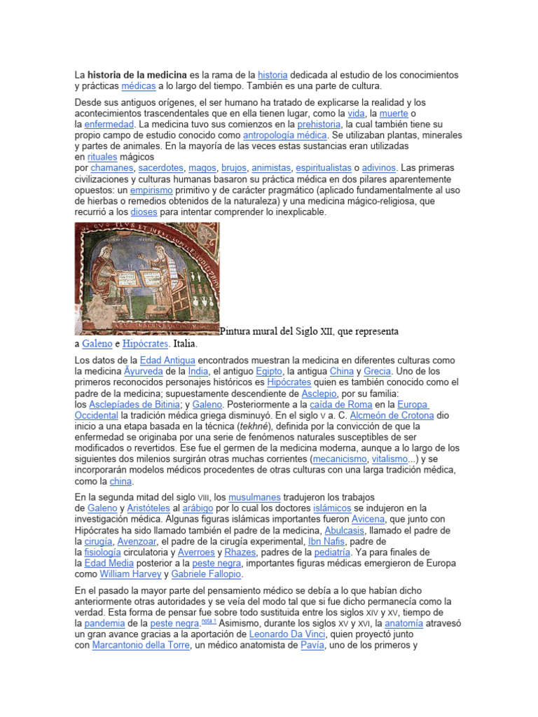 Historia de La Medicina PDF