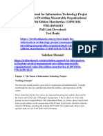 Information Technology Project Management Providing Measurable Organizational Value 5th Edition Marchewka Solution Manual 1118911016 9781118911013