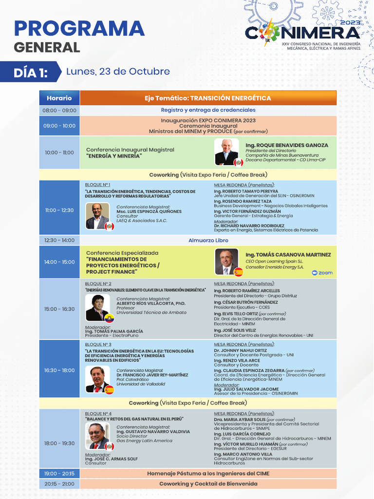 Programa - XXV Conimera 2023 | PDF
