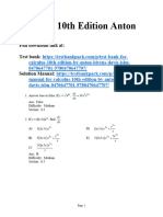 Calculus 10th Edition Anton Test Bank 1