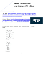 Calculus For Business Economics Life Sciences and Social Sciences 13th Edition Barnett Test Bank 1