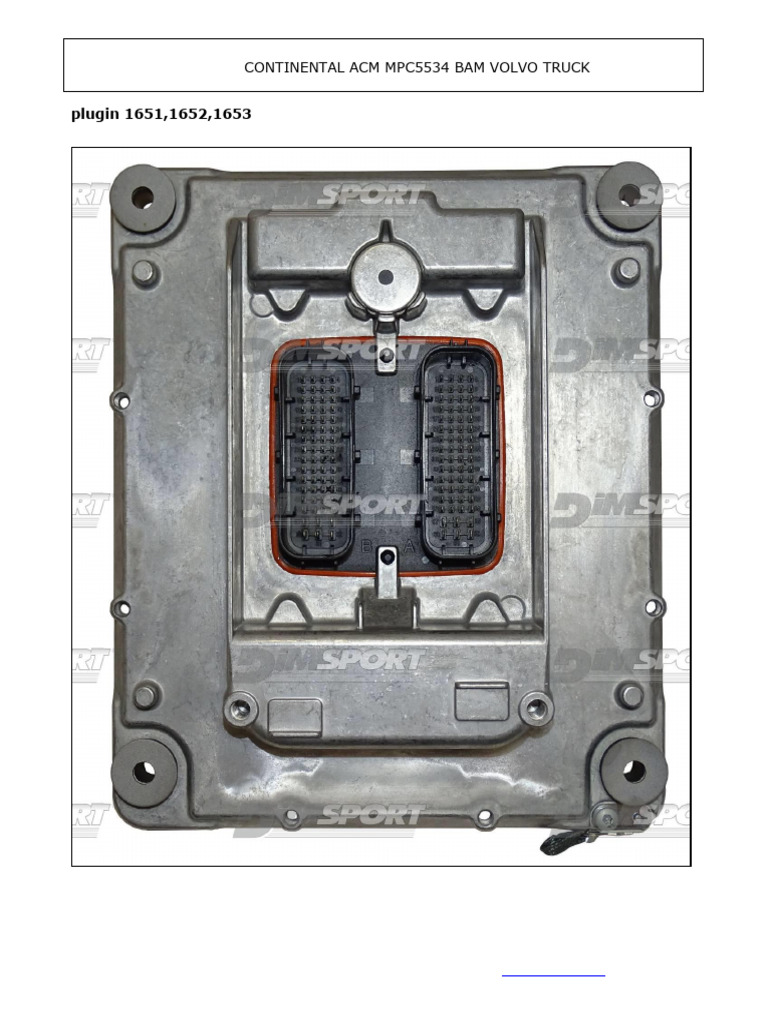 TRW Ems2.2 VXX mpc5554 Bam Volvo Truck | PDF