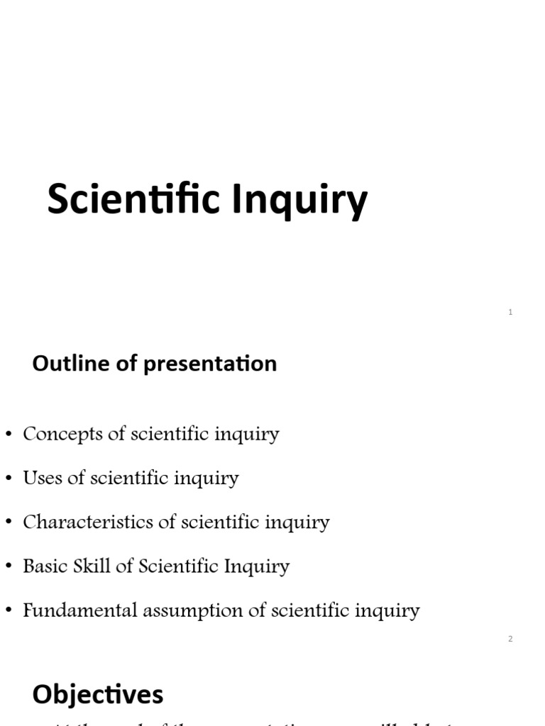 1.scintific Inquiry | PDF | Scientific Method | Science