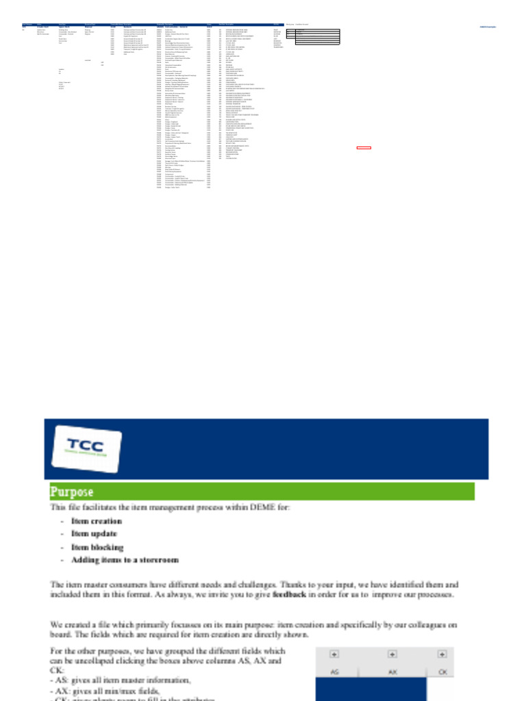 Item list empty pdf