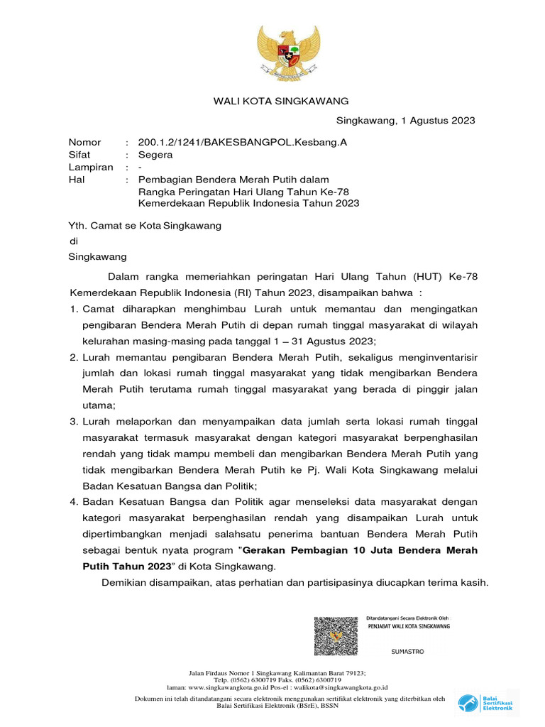 Surat Ke Kecamatan (1) - Sign | PDF