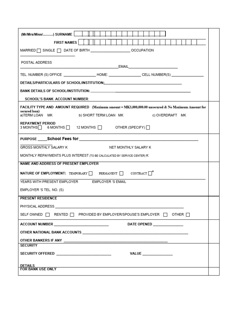 Education Loan Form PDF Finance & Money Management