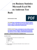 Modern Business Statistics With Microsoft Excel 5th Edition Anderson Test Bank 1