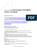 International Economics 7th Edition Gerber Test Bank 1