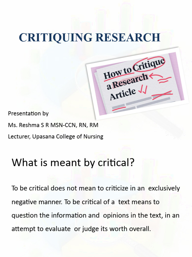 Critical Review of Research Methodology | PDF