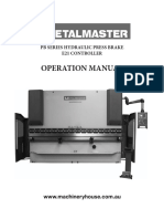 Metalmaster Pressbrake E21 Manual