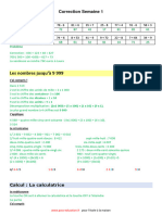 5 Les Corrections Semaine 1 CM1