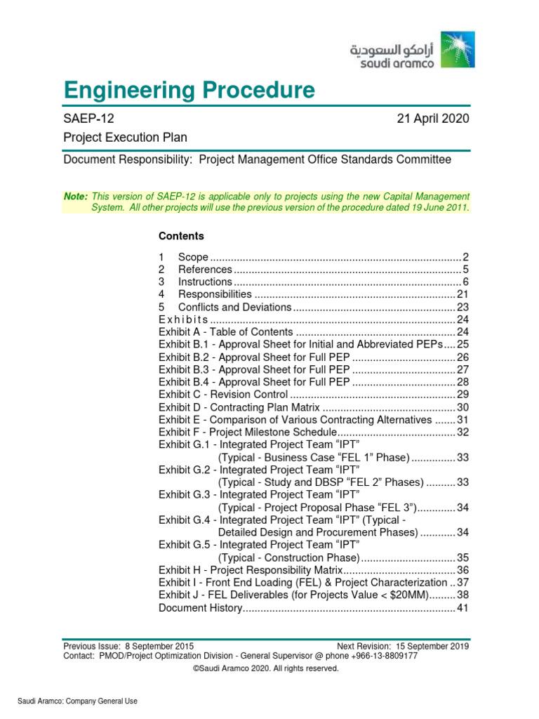 Project Execution Plan Overview | PDF