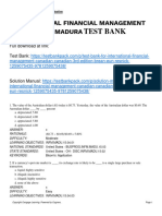 International Financial Management 13th Edition Madura Test Bank 1