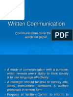 Written Communication: Communication Done Through Words On Paper