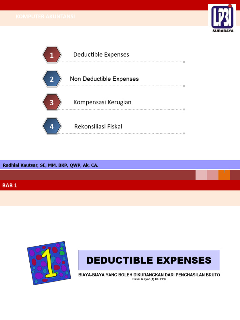 3a. Deductible Expenses Dan Non-DE 210816 | PDF