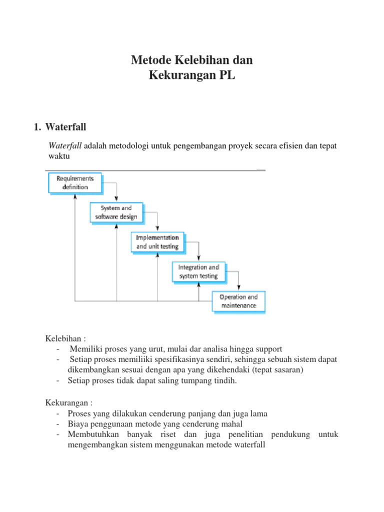 Metode Kelebihan Dan Kekurangan | PDF