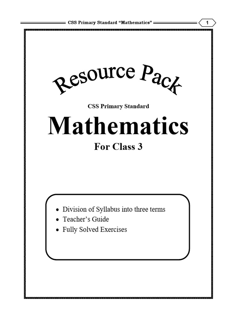 Class 3 Mathematics Syllabus Guide | PDF