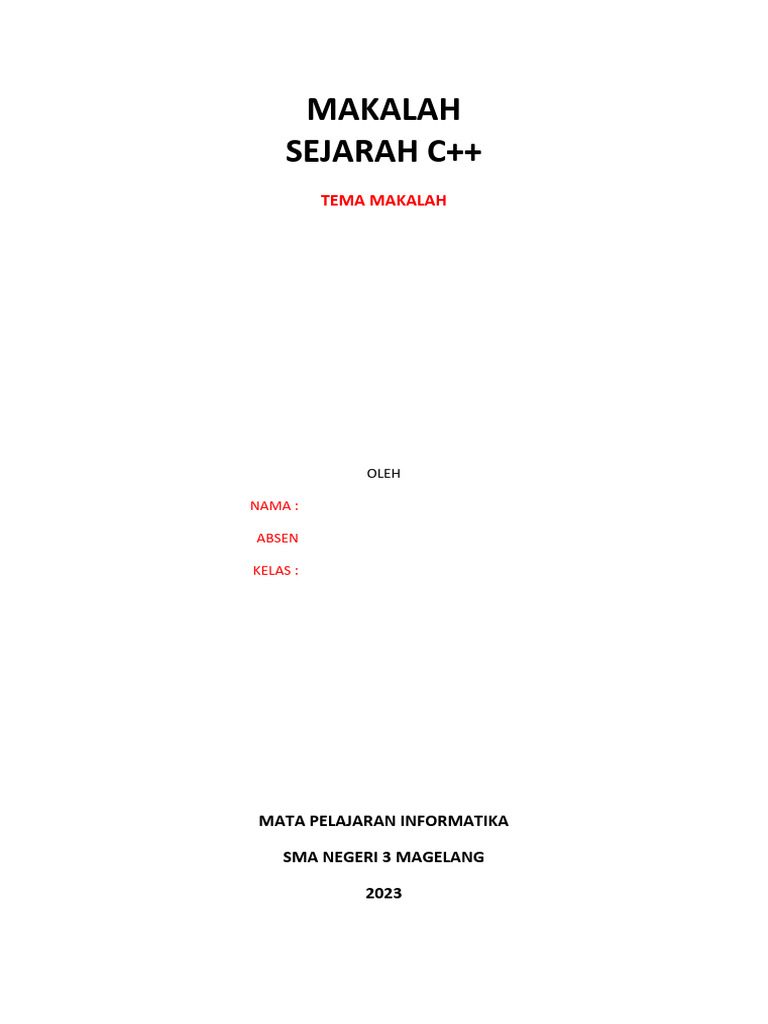 Sejarah dan Perkembangan C++ | PDF