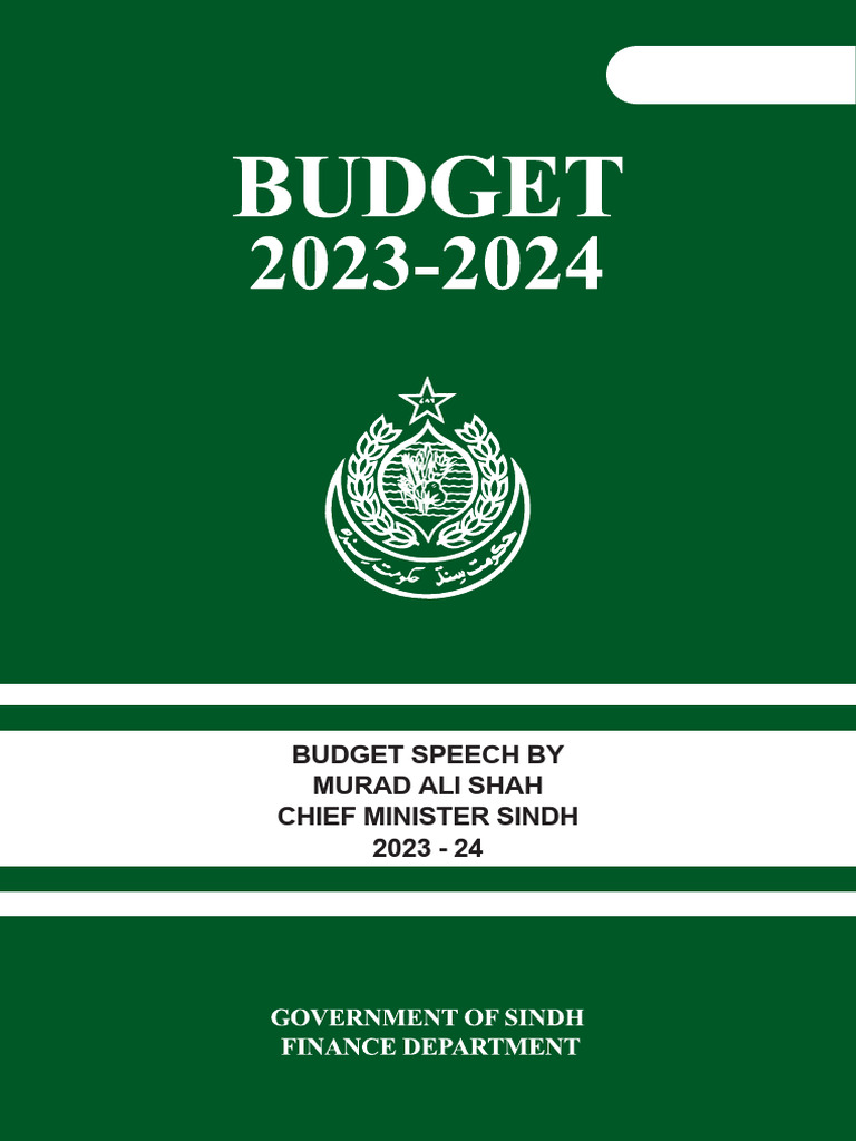 Budget Speech Sindhi PDF